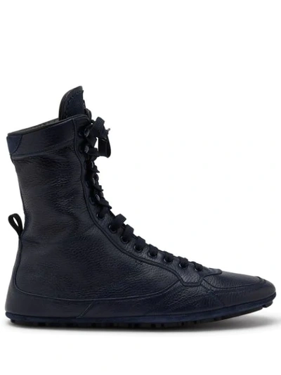 Dolce & Gabbana Buckskin Ankle Boots In Blue
