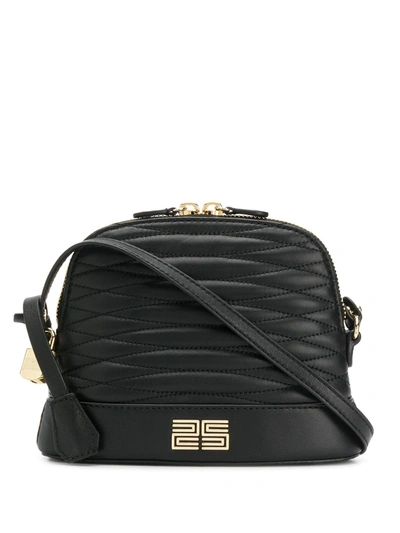 Sandro Quilted Leather Cross-body Bag In Black