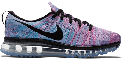 Pre-owned Nike  Flyknit Max Chlorine Blue Pink Blast (w) In White/black-chlorine Blue-pink Blast