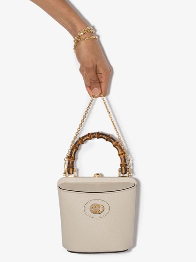 Gucci Marina Mini Bucket Bag In White