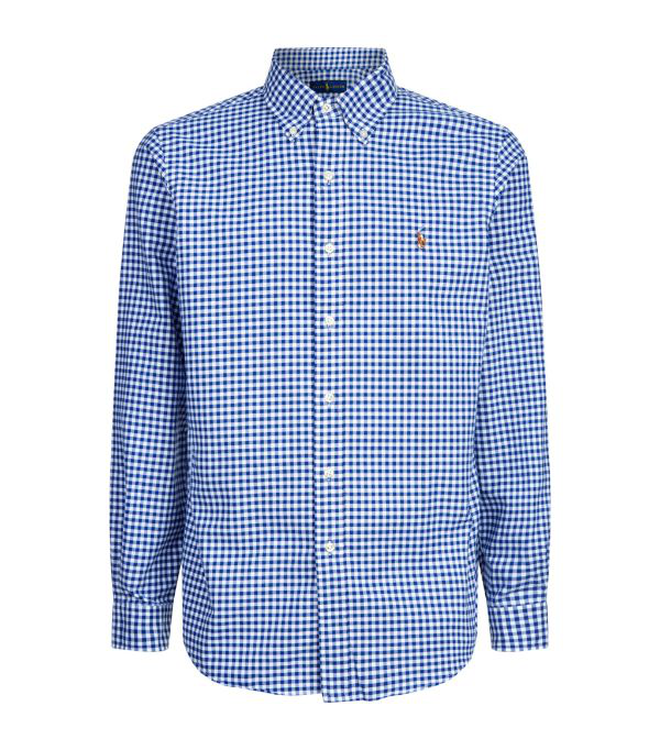 ralph lauren blue gingham shirt