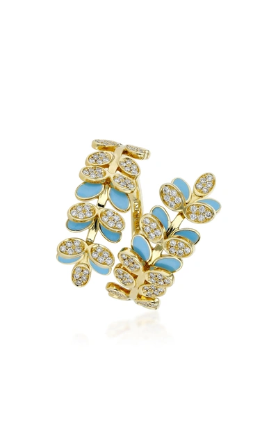 Aisha Baker Women's Victory Dance 18k Gold; Diamond And Enamel Ring In Multi