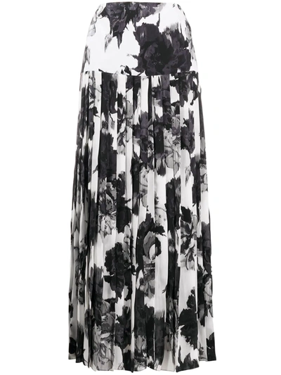 Alexandre Vauthier Floral Print Maxi Skirt In Black