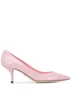 Dolce & Gabbana Patent Leather Pumps In Rosa Freddo