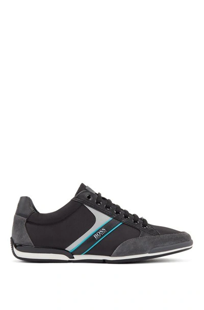 Hugo Boss - Lace Up Hybrid Sneakers With Moisture Wicking Lining - Open Grey