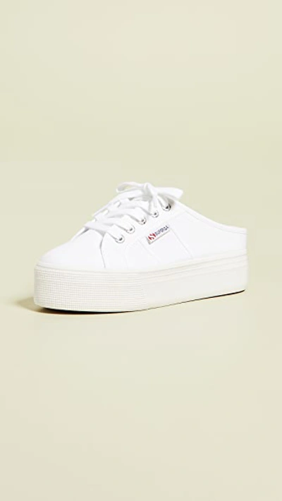 Superga Women's 2284 Cotu Platform Slip-on Sneakers Women's Shoes In White