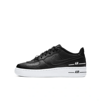 Nike Air Force 1 Lv8 3 Big Kids' Shoe In Black/black/white