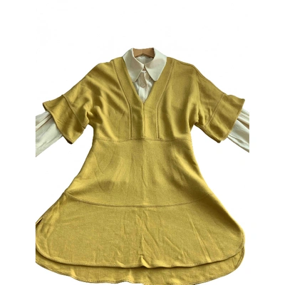 Pre-owned Chloé Mini Dress In Yellow