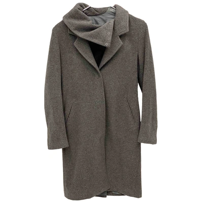 Pre-owned Mm6 Maison Margiela Wool Coat In Grey