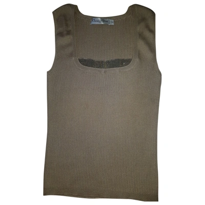 Pre-owned Dior Beige Cashmere  Top