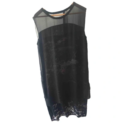 Pre-owned Allsaints Silk Mid-length Dress In Black