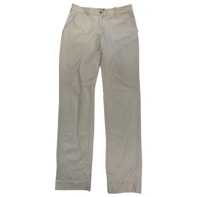 Pre-owned Michael Kors Straight Pants In White