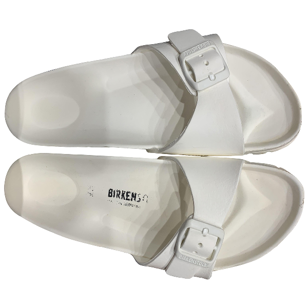 white rubber birkenstocks size 36