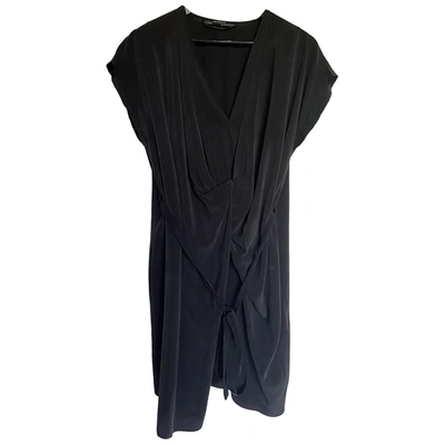 Pre-owned Allsaints Silk Mini Dress In Anthracite