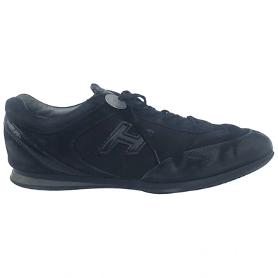 Pre-owned Hogan Low Trainers In Black