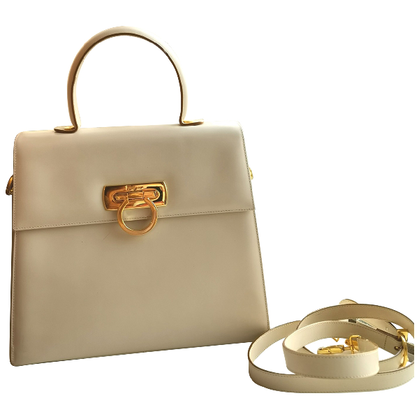 Pre-owned Salvatore Ferragamo White Leather Handbag | ModeSens