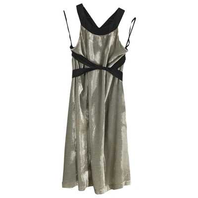 Pre-owned Paul Smith Velvet Mid-length Dress In Grey