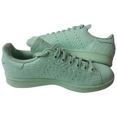 Pre-owned Adidas Originals Stan Smith Green Leather Trainers