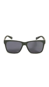 Le Specs Systematci 55mm Sunglasses In Black/ Green