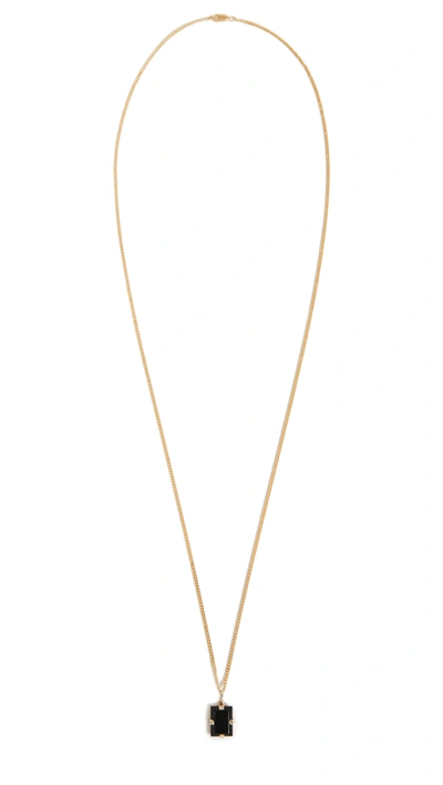 Miansai Lennox Onyx Necklace In Gold Vermeil/black