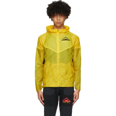 Nike Windrunner Men's Hooded Trail Running Jacket (speed Yellow) - Clearance Sale In 735 Speed Y