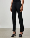 Lafayette 148 Italian Stretch Wool Bleecker Pant In Black