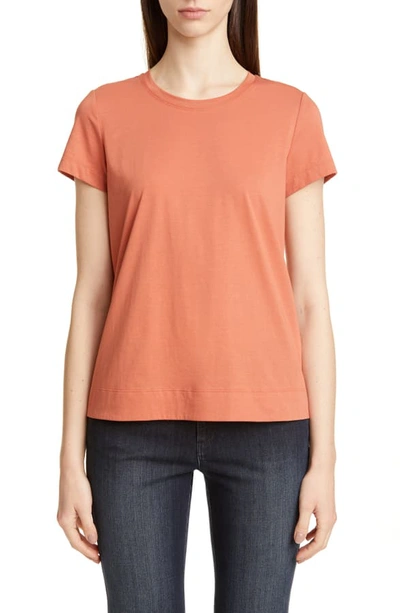 Lafayette 148 Modern Short-sleeve Cotton Jersey Tee In Sedona