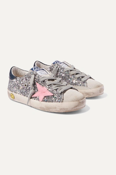 Golden Goose Kids' Superstar Glitter Sneakers