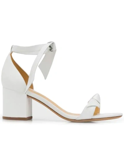 Alexandre Birman Clarita Leather Heeled Sandals In White