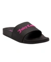 Juicy Couture Whimsey Logo Pool Slide Women's Shoes In Black