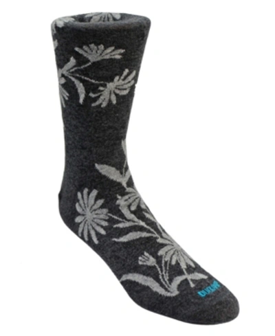 Duchamp London Men's Large Floral Dress Sock In Charcoal