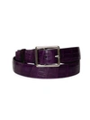 Grace Genuine Crocodile Buckle Belt In Violet