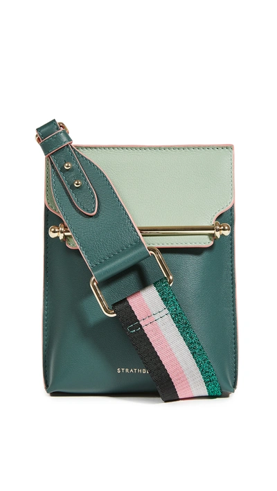 Strathberry Stylist Crossbody Bag In Bottle Green/sage