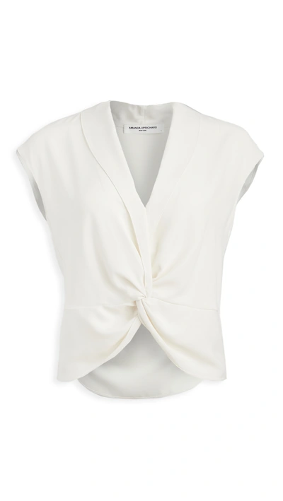 Amanda Uprichard Sleeveless Keely Top In Ivory