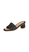 Carrie Forbes Bou Woven Slide Sandals In Black