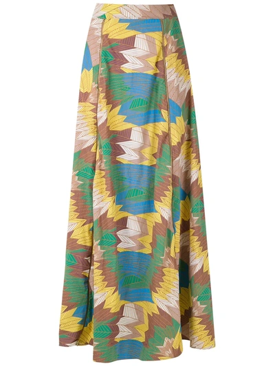 Amir Slama High-waisted Maxi Skirt In Multicolour