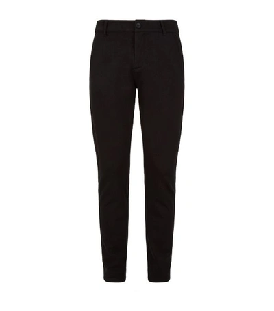 Paige Transcend Stafford Slim Fit Knit Trousers In Black