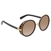 Jimmy Choo Grey-gold Round Sunglasses Andie/n/s 54fq 54 In Black,gold Tone,grey