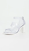 Melissa Women's Model Block Heel Sandals In Clear/white