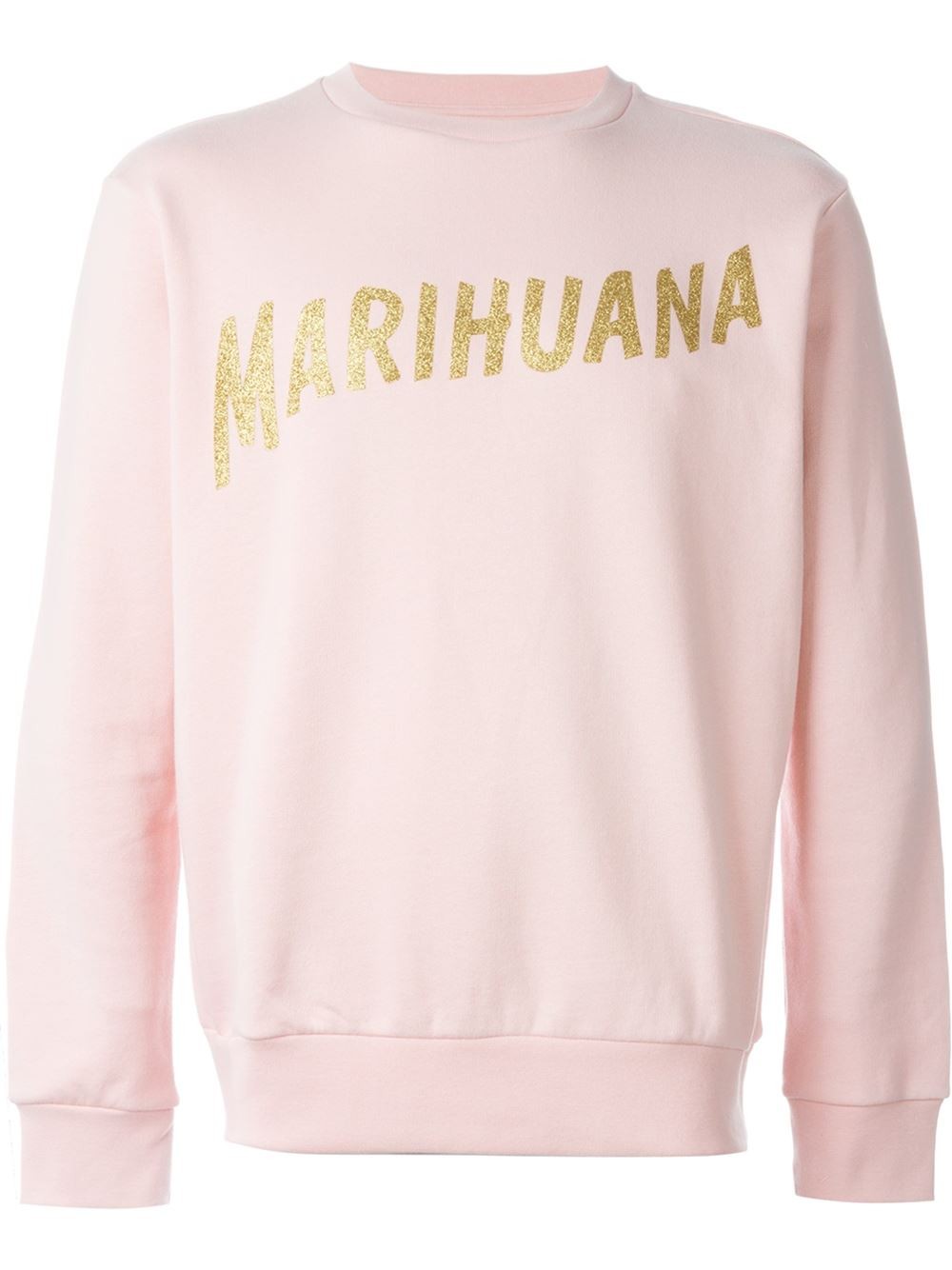 Palm Angels Marihuana Print Sweatshirt | ModeSens