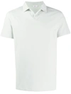 Filippa K M Lycra Polo T-shirt In Faded Aqua