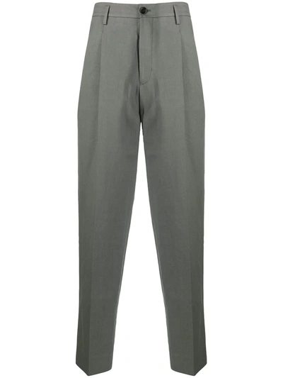 Filippa K M. Samson Linen Trousers In Nickel Grey