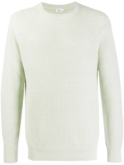 Filippa K M Sergio Textured Jumper In Faded Acid,green Fog