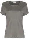 Filippa K Hazel Round Neck T-shirt In Nickel Grey