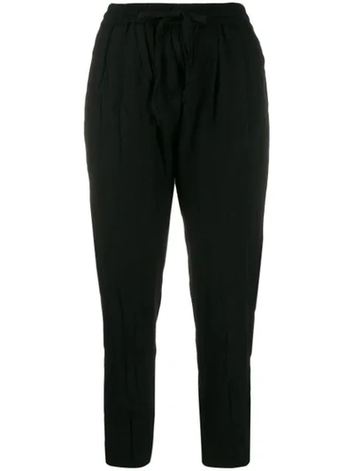 Kristensen Du Nord Cropped Straight-leg Trousers In Black