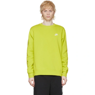 Nike Club Sweatshirt In Cactus Green In 308 Bright