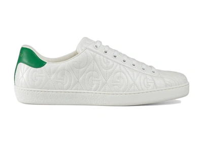 Pre-owned Gucci  Ace Rhombus In White