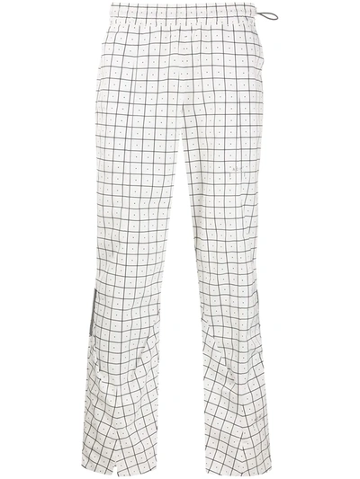 A-cold-wall* Check Print Straight-leg Trousers In White