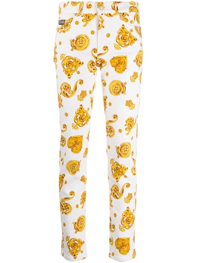 Versace Jeans Couture Graphic Print Jeans In White