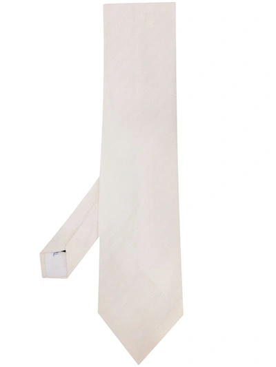 Pre-owned Gianfranco Ferre 1990s Textured Tie In White